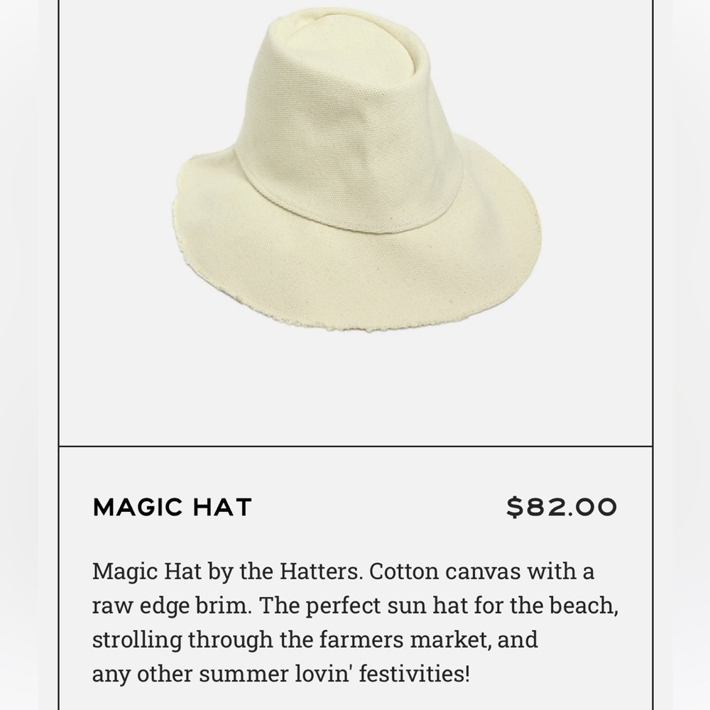 Magic hat, extremely comfortable and foldable great for summer or fall
